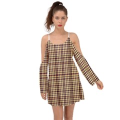 Retro 60s 50s Plaid Pattern 3 Boho Dress by violetheavensky