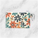 Retro Scandinavian Nordic Flowers Pattern 2 Canvas Cosmetic Bag (Small) View2