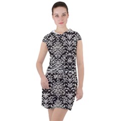 Gothic Leaf Pattern 4 Drawstring Hooded Dress by violetheavensky