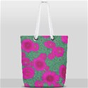 Mid Century Retro Floral 1970s 1960s Pattern 97 Full Print Rope Handle Tote (Small) View1