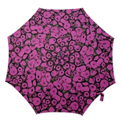 Mid Century Retro Floral 1970s 1960s Pattern 100 Hook Handle Umbrellas (medium) by violetheavensky