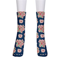 Retro 1880s Flowers Pattern 7 Crew Socks by violetheavensky