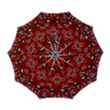 Mid Century Retro Floral 1970s 1960s Pattern 105 Automatic Folding Umbrella with Case (Large) View1