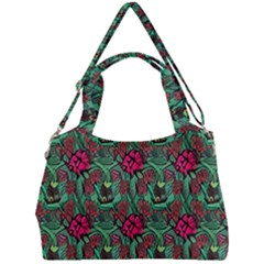Retro 1880s Flowers Pattern 3 Double Compartment Shoulder Bag by violetheavensky