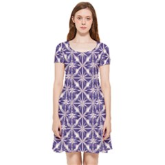 Royal Fractal Pattern 4 Inside Out Cap Sleeve Dress by violetheavensky