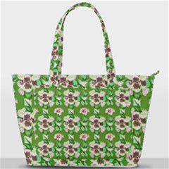 Retro 1880s Flowers Pattern 4 Back Pocket Shoulder Bag  by violetheavensky