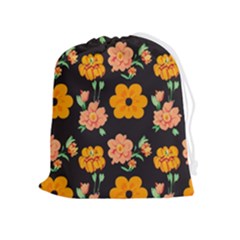 Retro 40s 50s Flowers Pattern Halloween 3 Drawstring Pouch (xl) by violetheavensky
