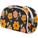 Retro 40s 50s Flowers Pattern Halloween 3 Make Up Case (Large) View2
