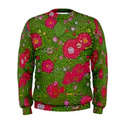 Mid Century Retro Floral 1970s 1960s Pattern 88 Men s Sweatshirt by violetheavensky