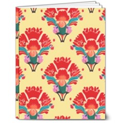 Retro 40s 50s Mexico Flowers Pattern 4 7  X 9  Softcover Notebook by violetheavensky