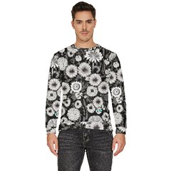 Mid Century Retro Floral 1970s 1960s Pattern 87 Mid Century Retro Floral 1970s 1960s Pattern 86 Men s Fleece Sweatshirt by violetheavensky