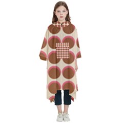 Retro 40s 50s Cupcake Pattern Kids  Hooded Rain Ponchos by violetheavensky