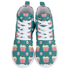 Retro 40s 50s Cupcake Pattern 2 Women s Lightweight High Top Sneakers by violetheavensky