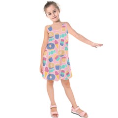 Ice Cream Donut Sweets Candie Kids  Sleeveless Dress by Apenda