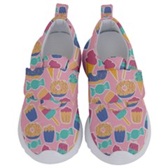 Ice Cream Donut Sweets Candie Kids  Velcro No Lace Shoes by Apenda
