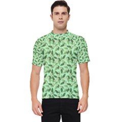 Leaves Pattern Texture Seamless Men s Short Sleeve Rash Guard by Hannah976
