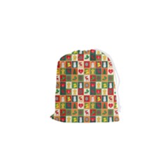 Template Christmas Pattern Drawstring Pouch (xs) by Proyonanggan