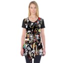 Jesus Christ Modern Halftone pattern Short Sleeve Tunic  View1