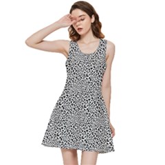 Black White Leopard Inside Out Racerback Dress by DinkovaArt