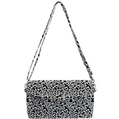 Black White Giraffe Pattern Removable Strap Clutch Bag by DinkovaArt