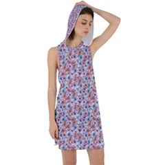 Floral Mix Racer Back Hoodie Dress by DinkovaArt