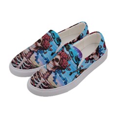 Grateful Dead Hippie Peace Roses Rock Music Legend Women s Canvas Slip Ons by Tsamara