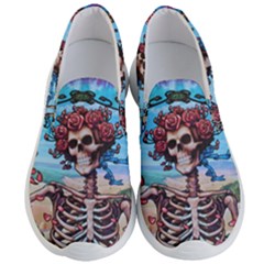Grateful Dead Hippie Peace Roses Rock Music Legend Men s Lightweight Slip Ons by Tsamara