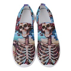 Grateful Dead Hippie Peace Roses Rock Music Legend Women s Slip On Sneakers by Tsamara