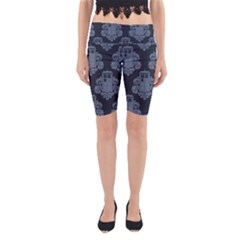 Dr Who Tardis Pattern Yoga Cropped Leggings by Tsamara