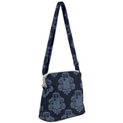 Dr Who Tardis Pattern Zipper Messenger Bag by Tsamara