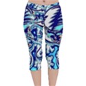 Trippy Dippy Bears Blue Dancing Greatful Dead Skull Steal Your Face Velvet Capri Leggings  View1