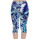 Trippy Dippy Bears Blue Dancing Greatful Dead Skull Steal Your Face Velvet Capri Leggings  View2