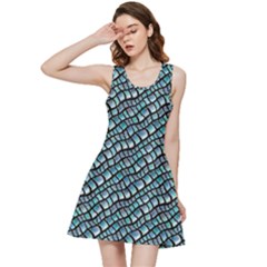 Turquoise Snake  Inside Out Racerback Dress by DinkovaArt