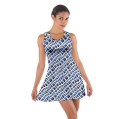 Blue Snake Cotton Racerback Dress by DinkovaArt