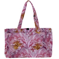 Peonies Nature Bloom Blossom Pink Canvas Work Bag by Tsamara