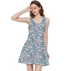 Blue Leaves (2) Inside Out Racerback Dress by DinkovaArt
