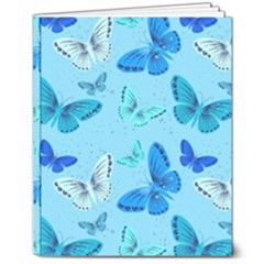 Butterflies Insect Pattern Nature 8  X 10  Hardcover Notebook by Sabxi