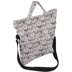 Cute Animals Fold Over Handle Tote Bag by DinkovaArt