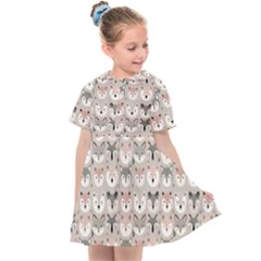 Cute Animals Kids  Sailor Dress by DinkovaArt