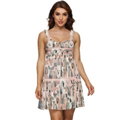 Mix Animals Ruffle Strap Babydoll Chiffon Dress by DinkovaArt