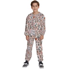 Mix Animals Kids  Sweatshirt Set by DinkovaArt