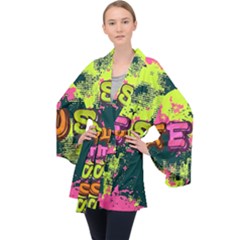 Neon Jesus 8375771 Long Sleeve Velvet Kimono  by Jabberwonkers