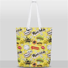 Cartoon Comics Pattern Full Print Rope Handle Tote (small) by Posterlux