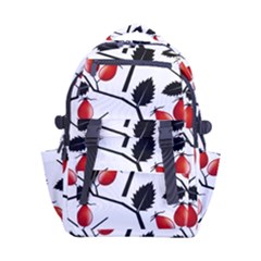 Rose Hip Pattern Branches Autumn Carry-on Double Buckle Travel Backpack by Hannah976