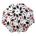 Rose Hip Pattern Branches Autumn Folding Umbrellas View1