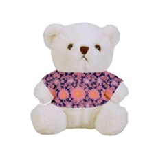 Mid Century Retro Floral 1970s 1960s Pattern 74 Full Print Cuddly Teddy Bear by violetheavensky