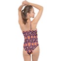 Mid Century Retro Floral 1970s 1960s Pattern 74 Classic One Shoulder Swimsuit View2