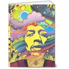 Psychedelic Rock Jimi Hendri 5  X 7  Hardcover Notebook by Tsamara