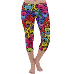 Grateful Dead Jam Bears Capri Yoga Leggings by Tsamara