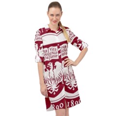 University Of Chicago Long Sleeve Mini Shirt Dress by avitendut